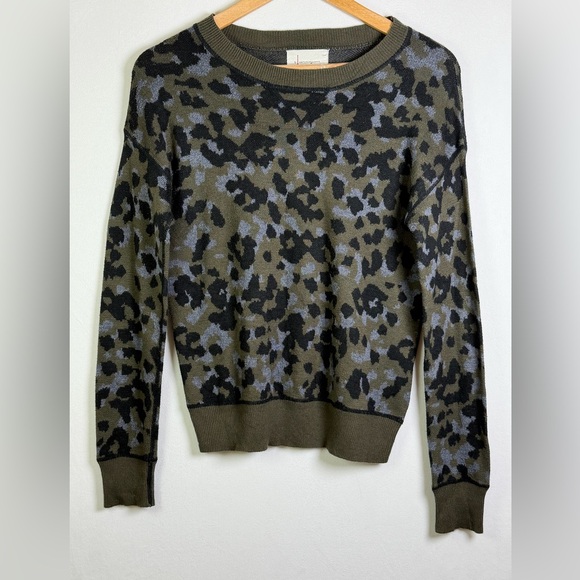 Anthropologie Sweaters - Anthropologie Women’s Camo Knit Leopard Chic Sweater Y2K Gorpcore Sz XS